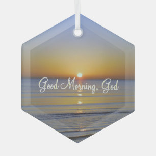 Guten Morgen, Christliches Zitat Ornament Aus Glas