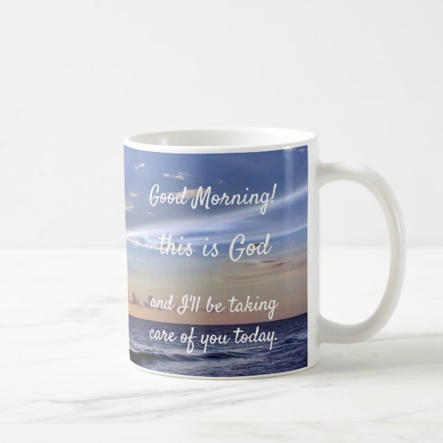 "Guten Morgen, das ist Gott!" Kaffeetasse (Rechts)