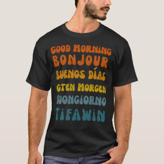 Guten Morgen, das retro multilinguale Shirt