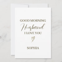 Guten Morgen Ehemann Personalisiertes Romantisches