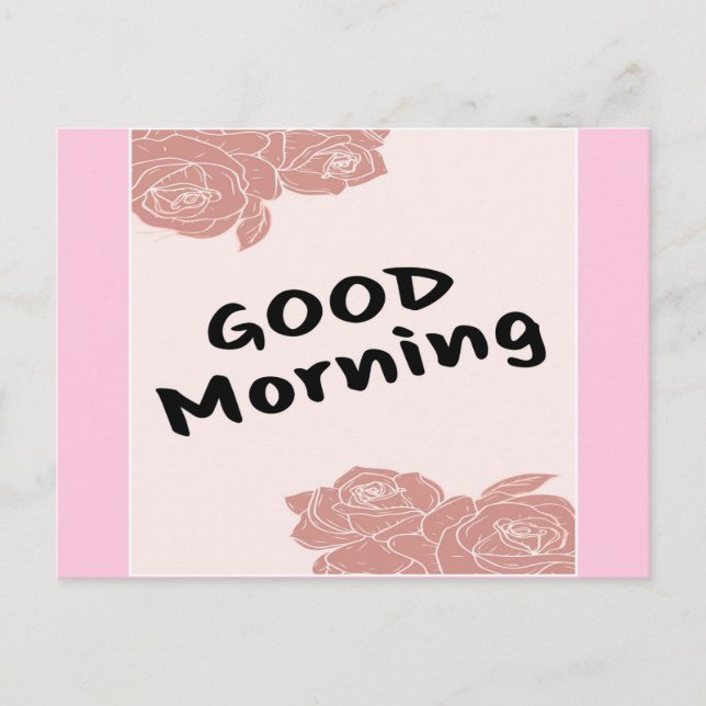 Guten Morgen Feiertagspostkarte (Vorderseite)