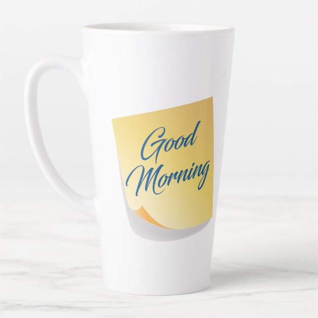 Guten Morgen Gelbe Note Kaffee Tasse (Links)