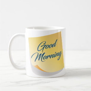 Guten Morgen Gelbe Note Kaffee Tasse
