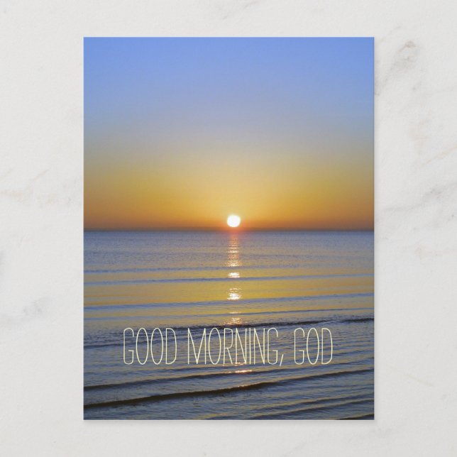Guten Morgen, Gottes Zitat Postkarte (Vorderseite)