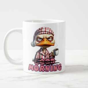 Guten Morgen Grumpy Duck mit Kaffee und Pyjama Jumbo-Tasse