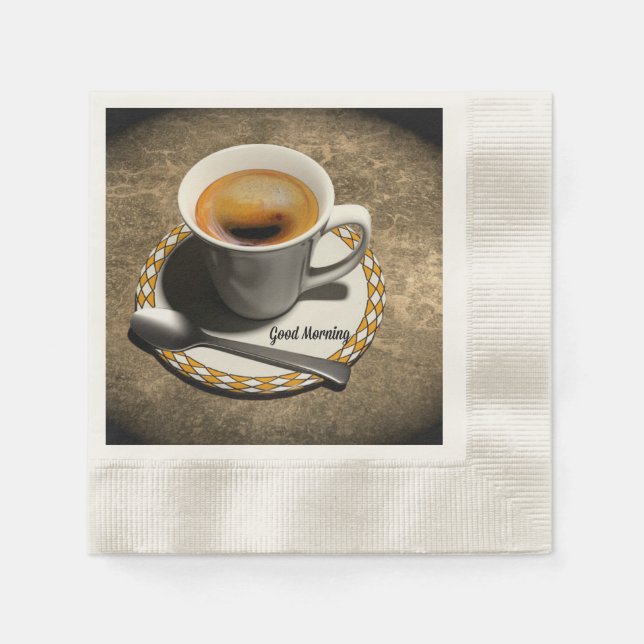 Guten Morgen, guter Kaffee Serviette (Vorderseite)