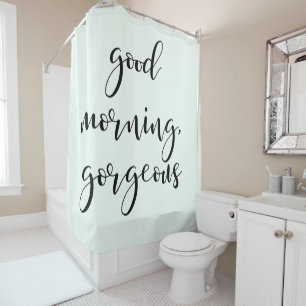 Guten Morgen herrlich   Moderne Typografie über Mi Duschvorhang