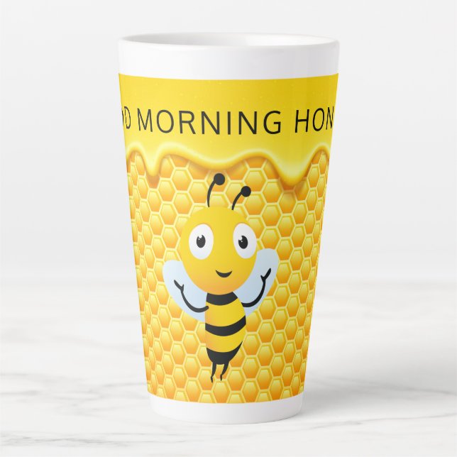 Guten Morgen Honig!Personalisiere Milchtasse (Vorderseite)