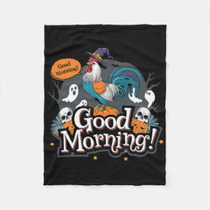 Guten Morgen Huhn Lustiges Halloween-Kostüm Spook Fleecedecke