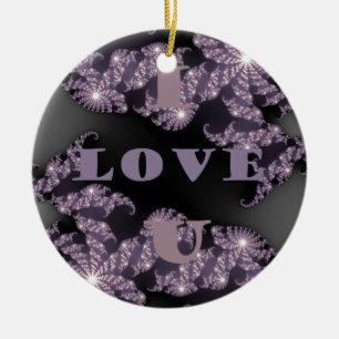 Guten Morgen ich Liebe You.png Keramik Ornament