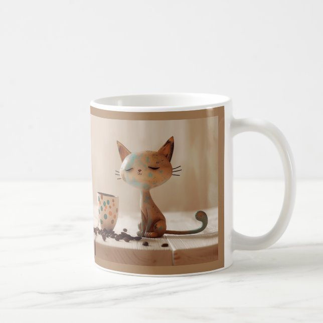 Guten Morgen Kaffee Chat Kaffeetasse (Rechts)