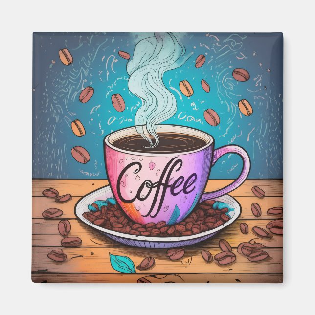 Guten Morgen Kaffee Kühlschrank Magnet (Vorne)