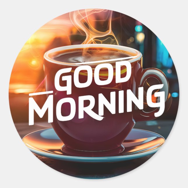 Guten Morgen Kaffee und Breads #8 Runder Aufkleber (Vorderseite)