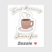 Guten Morgen Kaffee und Herzname