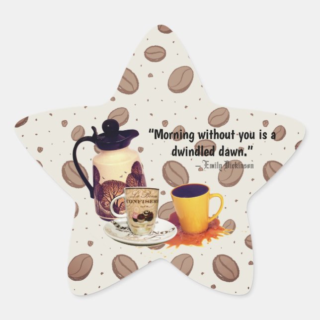 Guten Morgen Kaffeeaufkleber Stern-Aufkleber (Vorderseite)