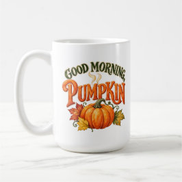 Guten Morgen Kürbis Wasserfarbe Herbst Kaffeetasse