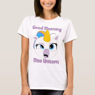 Guten Morgen Miss Unicorn | lustig müde Unicorn T-Shirt