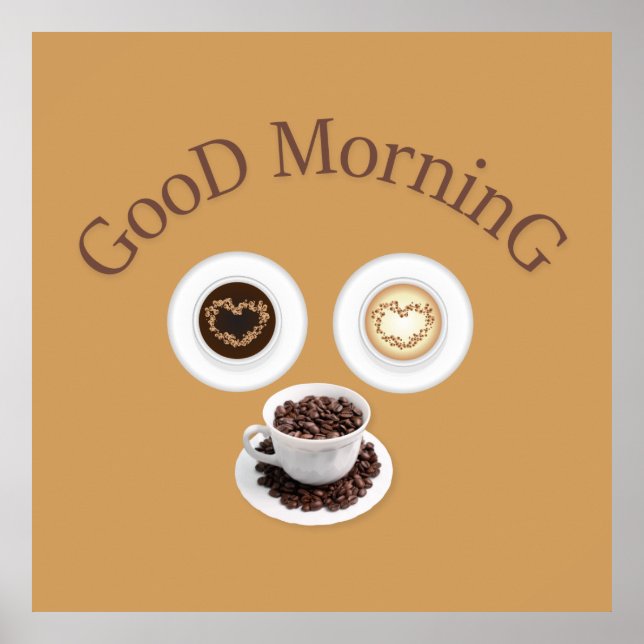 Guten Morgen mit Kaffee Poster (Vorne)