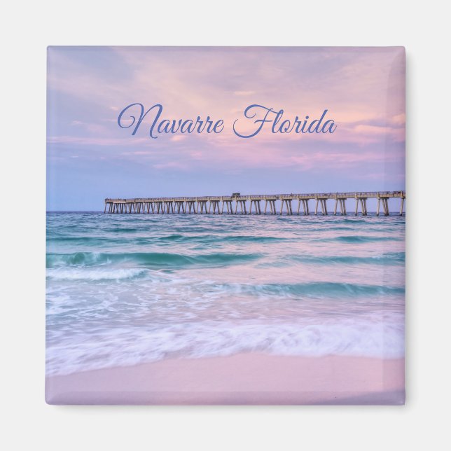 Guten Morgen Navarre Beach Pier Magnet (Vorne)