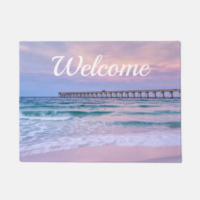 Guten Morgen Navarre Beach Pier Willkommen Doormat Fußmatte (Vorderseite)