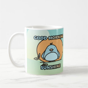 Guten Morgen niedlicher Vogel Cartoon Kaffeetasse