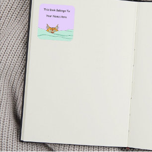 Guten Morgen Orange Cat Funny Quadratischer Aufkleber