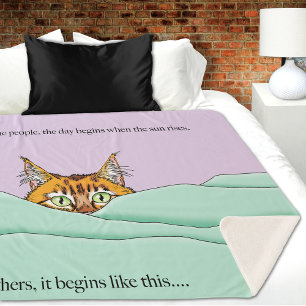 Guten Morgen Orange Cat Funny Sherpadecke
