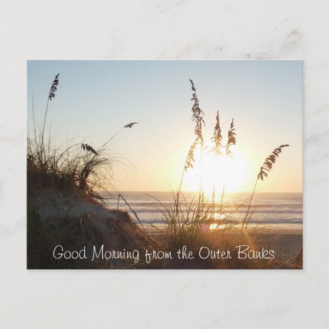 Guten Morgen Postkarte - Außenbanken, NC (Vorderseite)