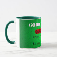 Guten Morgen Rote Blume Positives Zitat