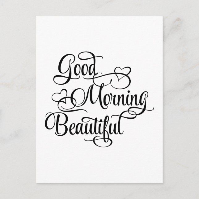 Guten Morgen schön - Inspirationskarte Postkarte (Vorderseite)