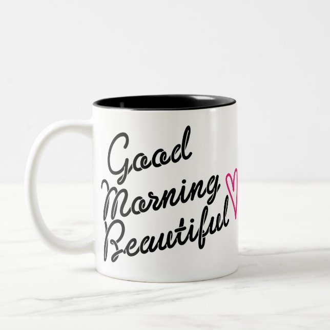Guten Morgen schön Zweifarbige Tasse (Links)