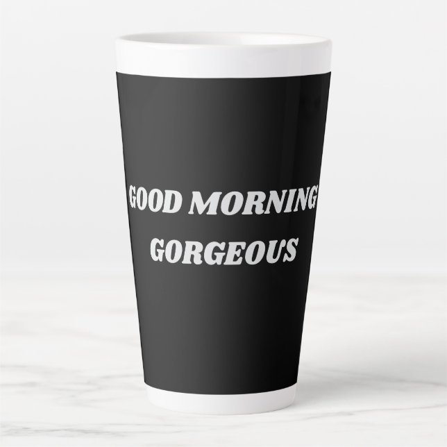 Guten Morgen schöne Latte-Tasse Milchtasse (Vorderseite)
