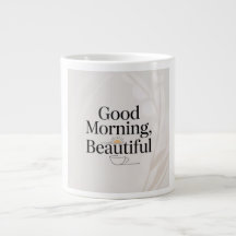 Guten Morgen, schöne minimalistische Tasse