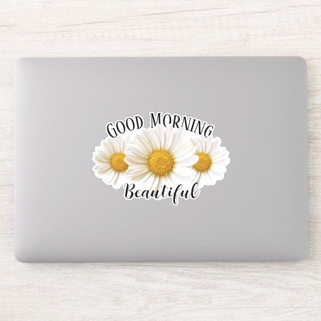 Guten Morgen schöne weiße Milchsorten Aufkleber (Computer)