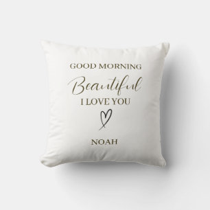 Guten Morgen Schönes Ich Liebe Dich Personalisiert Kissen