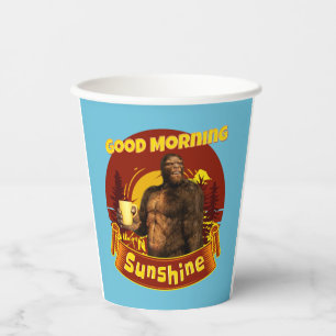 Guten Morgen Sonnenschein Bigfoot Kaffee Humor Kun Pappbecher