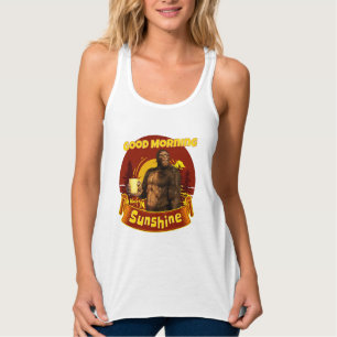 Guten Morgen Sonnenschein Bigfoot Kaffee Humor Kun Tank Top