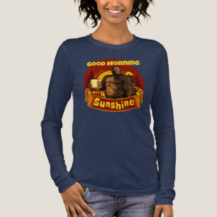 Guten Morgen Sonnenschein Bigfoot Kaffee Humor Kun Tri-Blend Shirt