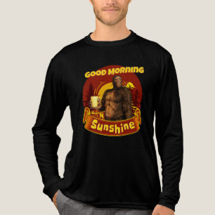 Guten Morgen Sonnenschein Bigfoot Kaffee Humor Kun Tri-Blend Shirt