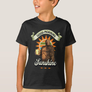 Guten Morgen Sonnenschein Bigfoot trinken Kaffee T-Shirt