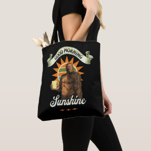 Guten Morgen Sonnenschein Bigfoot trinken Kaffee Tasche