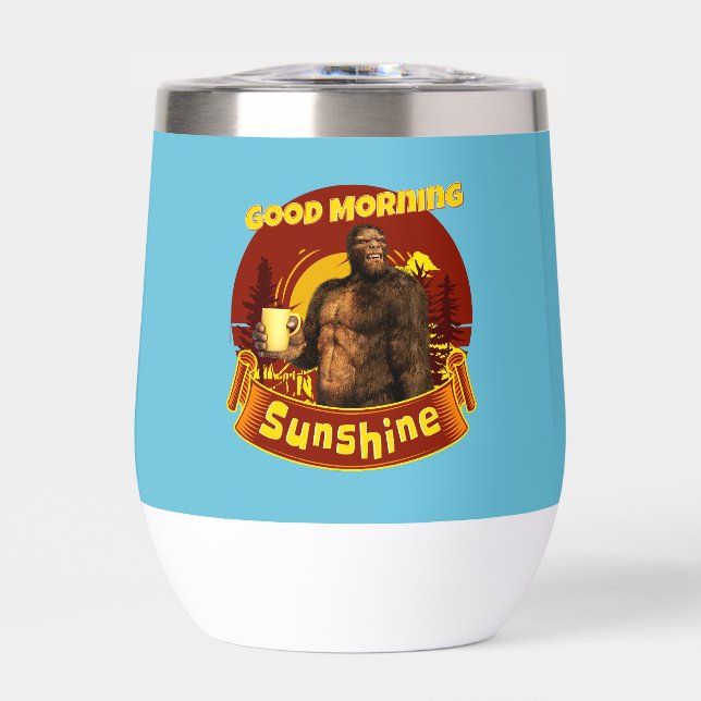 Guten Morgen Sonnenschein Funny Bigfoot Kaffee (Vorderseite)