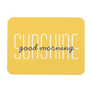 Guten Morgen Sonnenschein Gelbe Typografie Sonnen Magnet