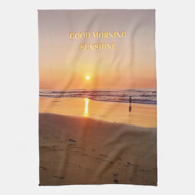 Guten Morgen Sonnenschein Geschirrtuch (Vertikal)