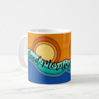 Guten Morgen Sonnenschein Kaffeetasse Ozean und So
