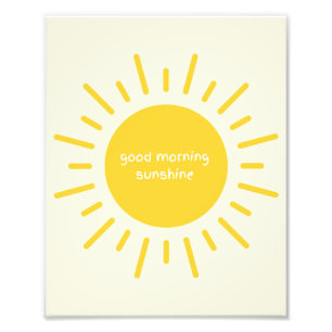 Guten Morgen Sonnenschein Kinderzimmerposter Fotodruck