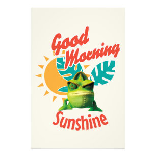 Guten Morgen Sonnenschein Lustiger Chamäleon Fotodruck