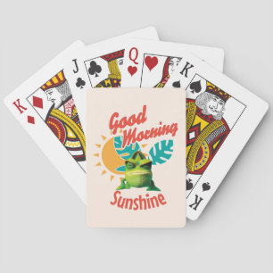 Guten Morgen Sonnenschein Lustiger Chamäleon Spielkarten