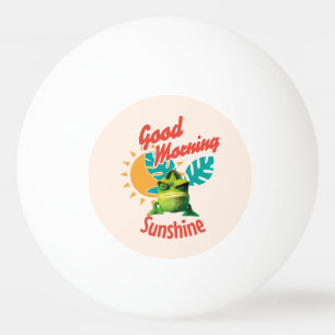 Guten Morgen Sonnenschein Lustiger Chamäleon Tischtennisball