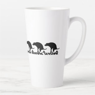 Guten Morgen Sonnenschein Lustiger Hund beim Kacke Milchtasse